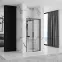 Tuš vrata Rapid Slide 160x195 black Rea K6406,5