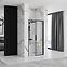 Tuš vrata Rapid Slide 160x195 black Rea K6406,5