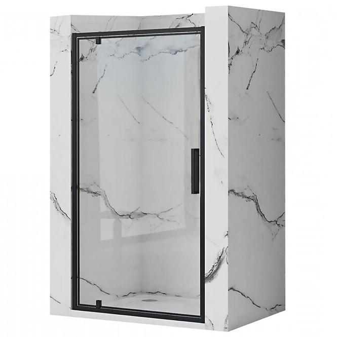 Tuš vrata Rapid Swing 90x195 black Rea K6409