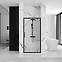 Tuš vrata Rapid Swing 90x195 black Rea K6409,2