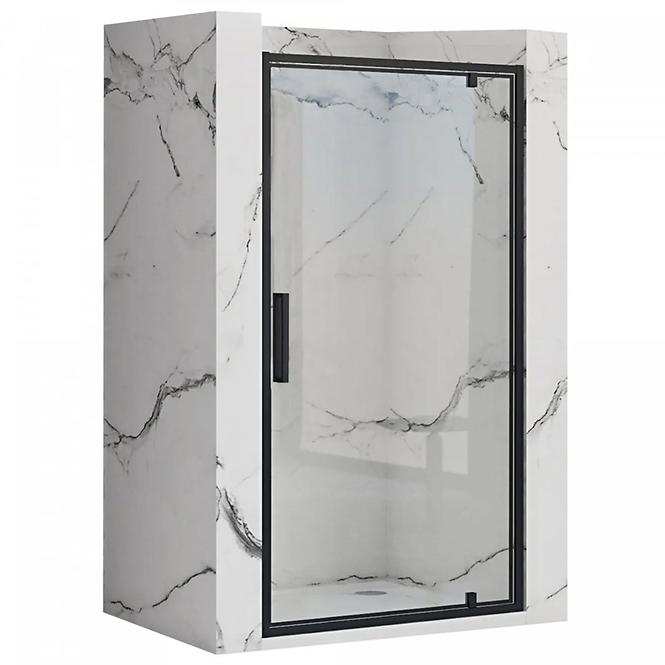 Tuš vrata Rapid Swing 90x195 black Rea K6409