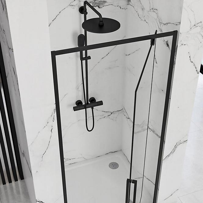 Tuš vrata Rapid Swing 90x195 black Rea K6409
