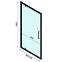 Tuš vrata Rapid Swing 90x195 black Rea K6409,7