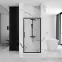 Tuš vrata Rapid Swing 100x195 black Rea K6410,2