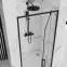 Tuš vrata Rapid Swing 100x195 black Rea K6410,6