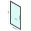 Tuš vrata Rapid Swing 100x195 black Rea K6410,7