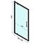 Tuš vrata Rapid Swing 100x195 black Rea K6410,7