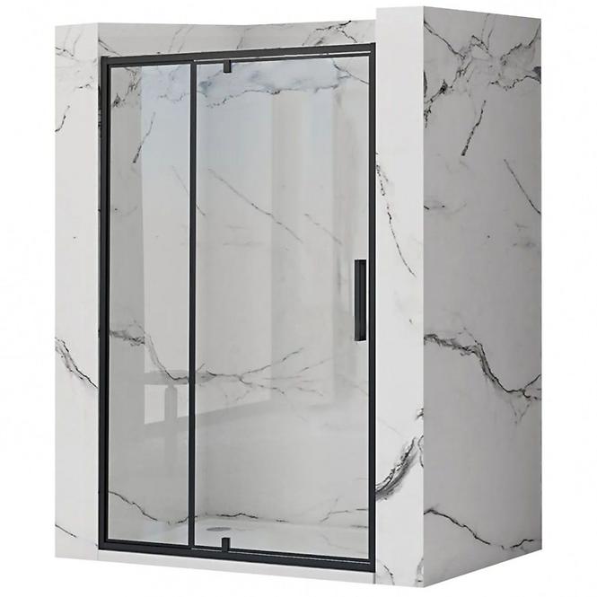 Tuš vrata Rapid Swing 120x195 black Rea K6413