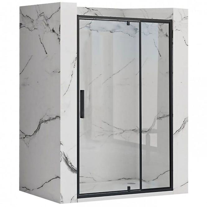 Tuš vrata Rapid Swing 120x195 black Rea K6413