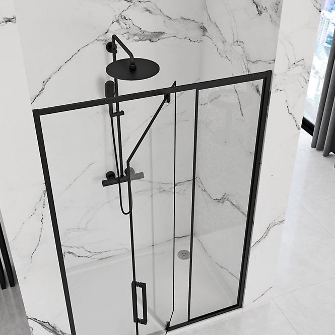 Tuš vrata Rapid Swing 120x195 black Rea K6413