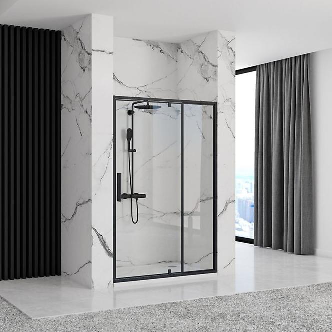 Tuš vrata Rapid Swing 120x195 black Rea K6413
