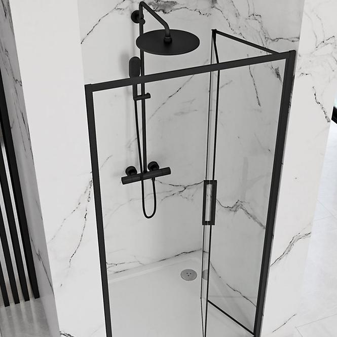 Tuš vrata Rapid Fold 80x195 black Rea K6418
