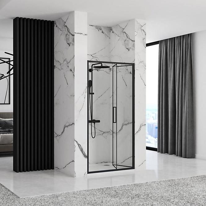 Tuš vrata Rapid Fold 80x195 black Rea K6418