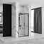 Tuš vrata Rapid Fold 80x195 black Rea K6418,4
