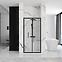 Tuš vrata Rapid Fold 80x195 black Rea K6418,6