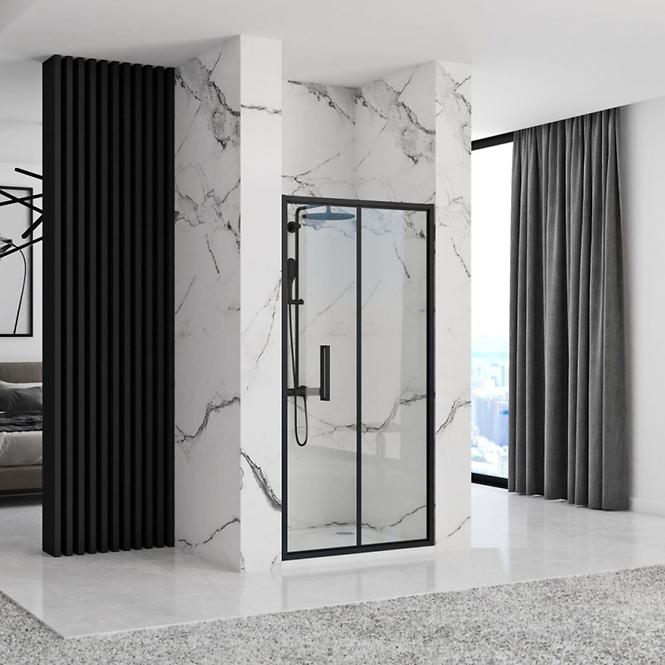 Tuš vrata Rapid Fold 80x195 black Rea K6418
