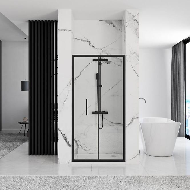 Tuš vrata Rapid Fold 100x195 black Rea K6418