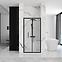 Tuš vrata Rapid Fold 100x195 black Rea K6418,3