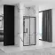 Tuš vrata Rapid Fold 100x195 black Rea K6418,4