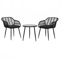 Set vrtnog namještaja Juana Balcony Black Set vrtnog namještaja Juana Balcony Black