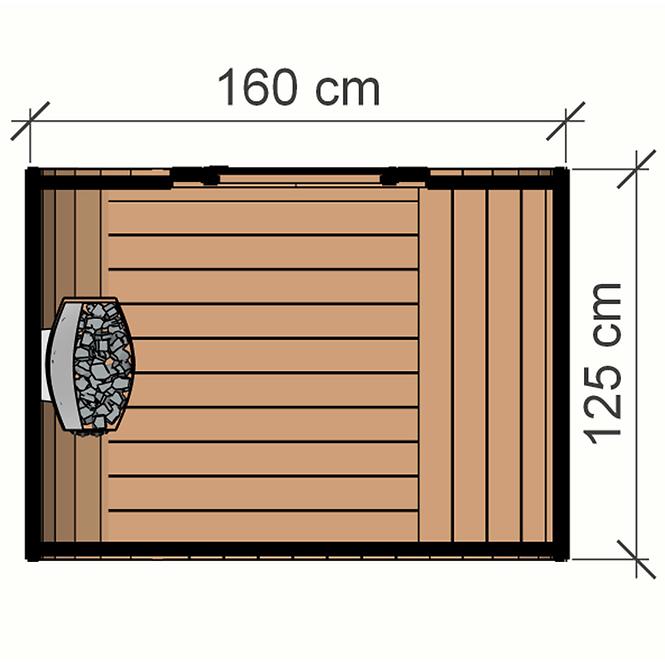 Vanjska sauna Thermo Mini + peć Sentiotec 100 3,6kW
