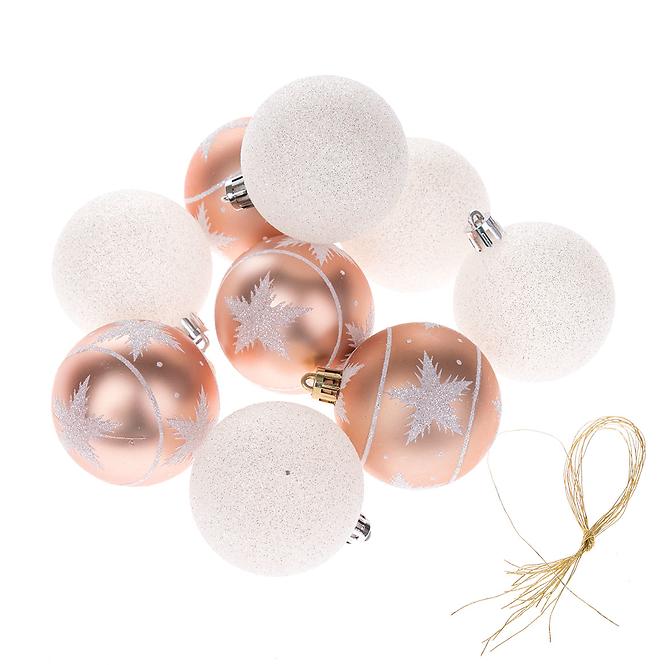 Viseći božićni ukrasi set 9 kom (plastika) 8x8x8cm SY2