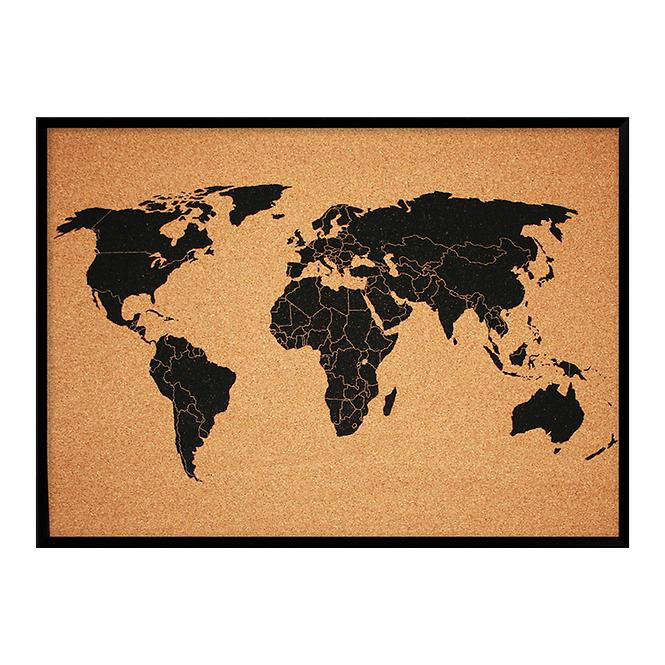 Ploča 50X70 karta svijeta