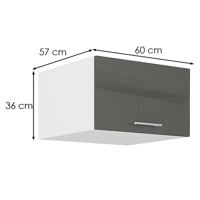 Kuhinjski ormarić Lara 60 NAGU-36 1F MDF sivi sjaj