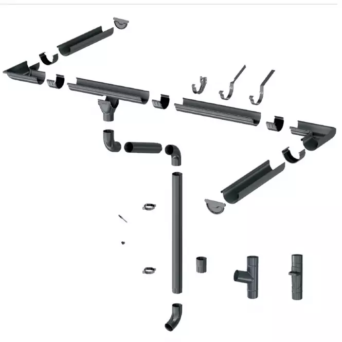 Odvodni lijevak 64-046  čelik 125/90 mm Bryza boja cigle RAL 8004