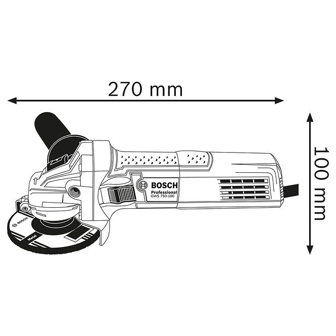 Kutna brusilica GWS 750-115 Bosch Professional