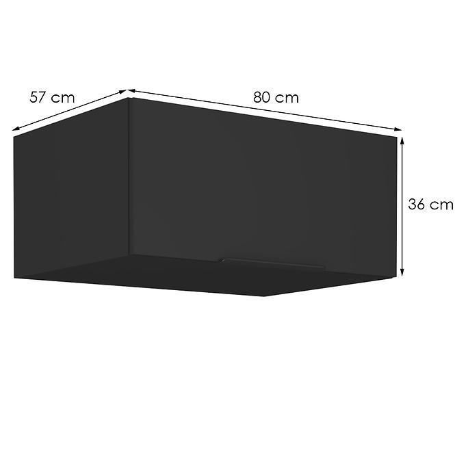 Kuhinjski ormarić Siena crni mat 80 Nagu-36 1f
