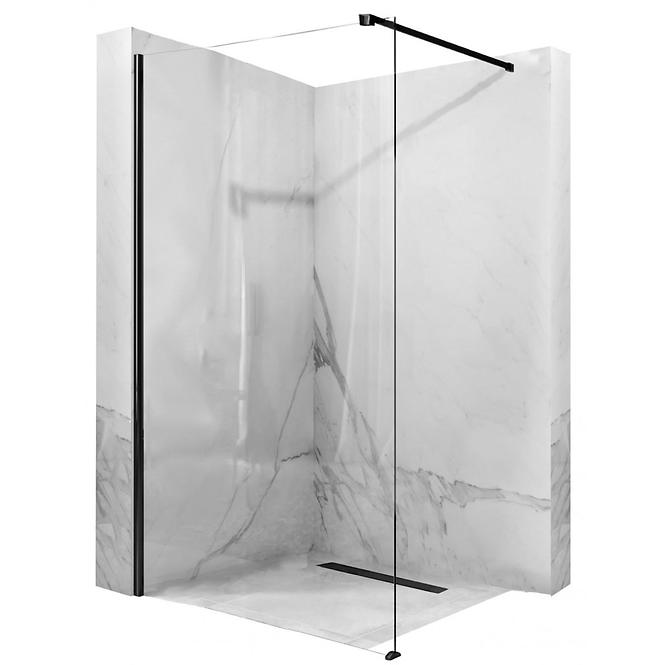 Tuš stijena Walk-in Aero Rea K7580 80x195 black