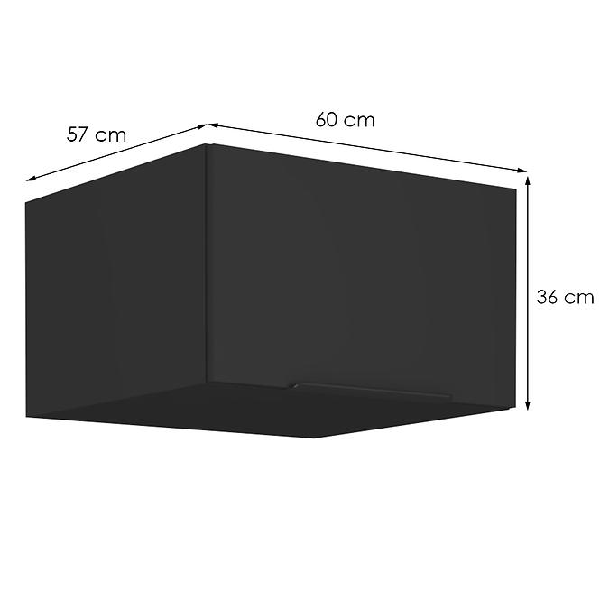 Kuhinjski ormarić Siena crni mat 60 Nagu-36 1f