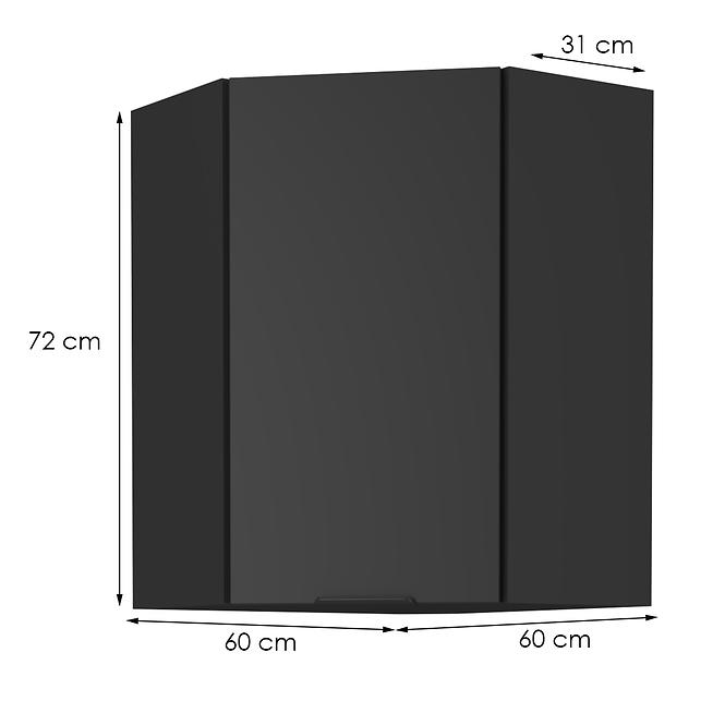 Kuhinjski ormarić Siena crni mat 60x60 Gn-90 1f (45°)