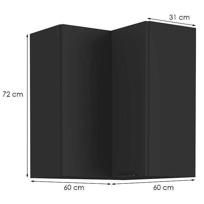 Kuhinjski ormarić Siena crni mat 60x60 Gn-72 1f (90°)