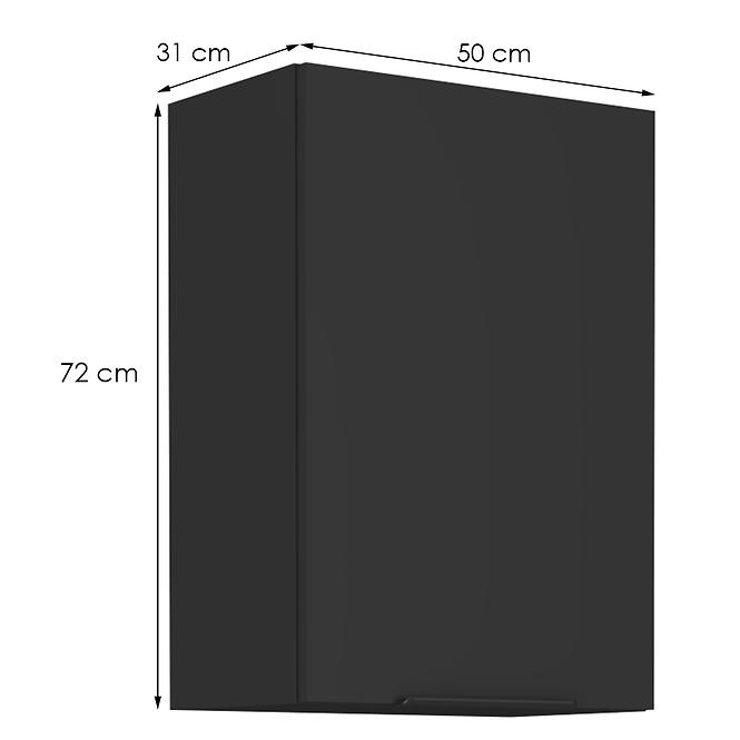 Kuhinjski ormarić Siena crni mat 50g-72 1f
