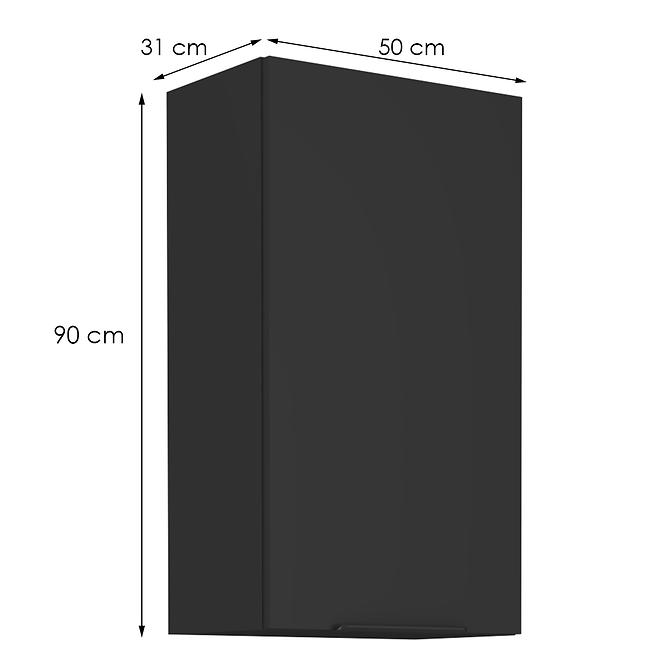 Kuhinjski ormarić Siena crni mat 50g-90 1f