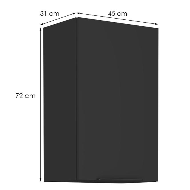 Kuhinjski ormarić Siena crni mat 45g-72 1f