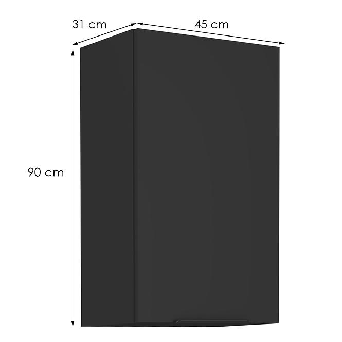 Kuhinjski ormarić Siena crni mat 45g-90 1f