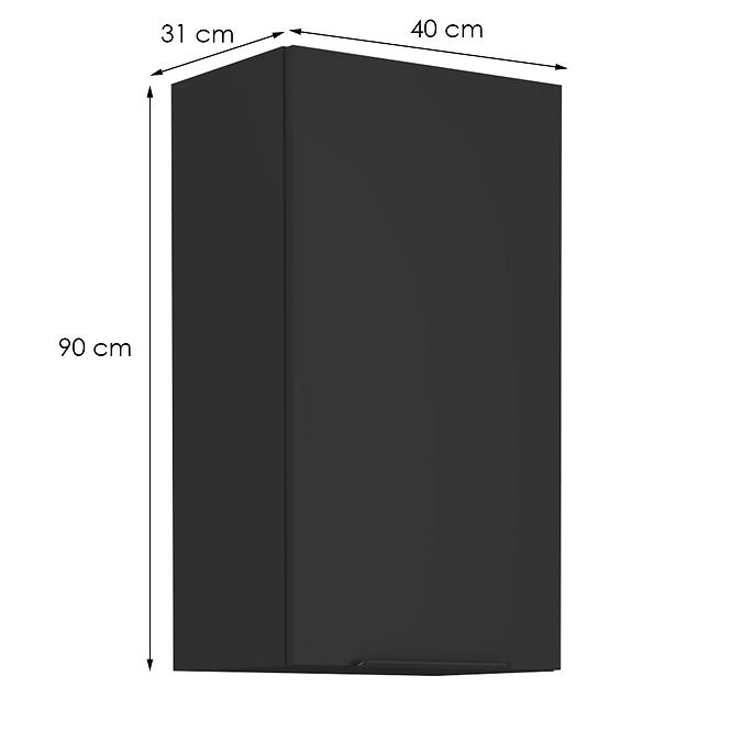 Kuhinjski ormarić Siena crni mat 40g-90 1f