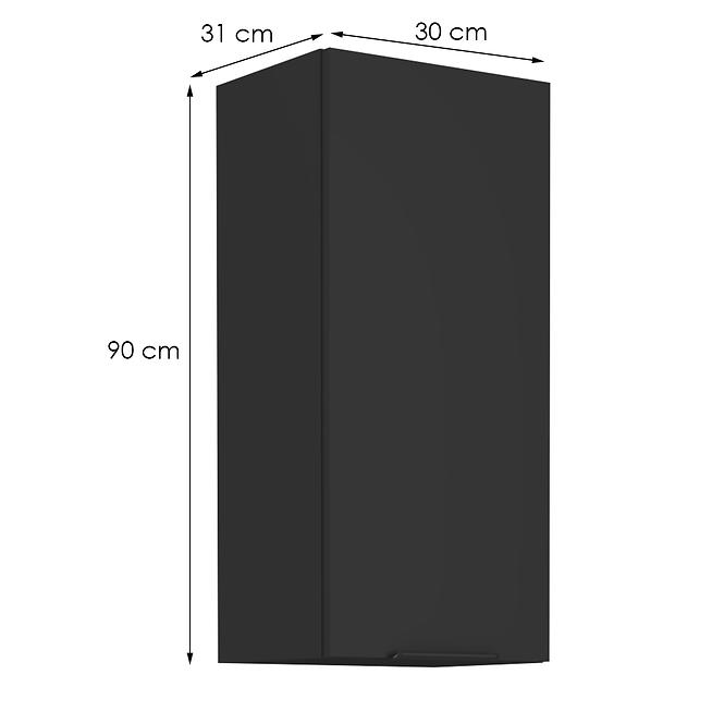Kuhinjski ormarić Siena crni mat 30g-90 1f