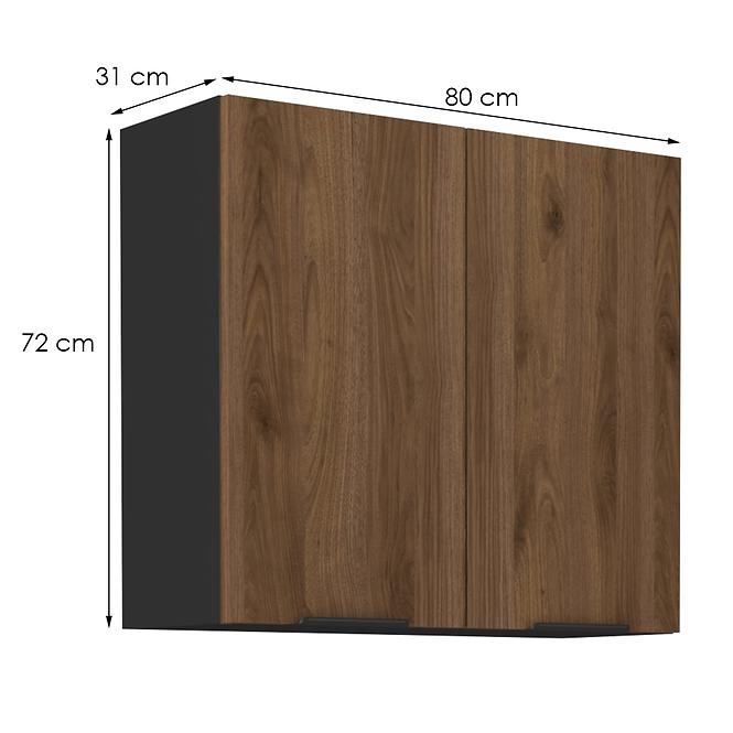 Kuhinjski ormarić Monza orah okapi 80g-72 2f