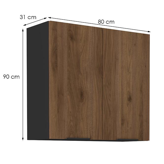 Kuhinjski ormarić Monza orah okapi 80g-90 2f