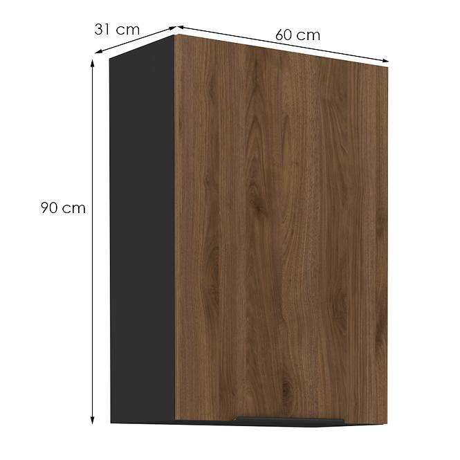 Kuhinjski ormarić Monza orah okapi 60g-90 1f