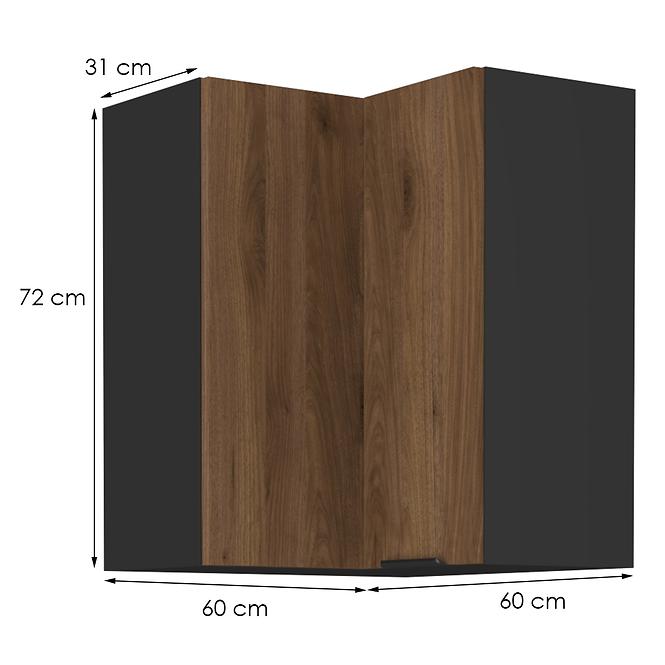 Kuhinjski ormarić Monza orah okapi 60x60 Gn-72 1f (90°)