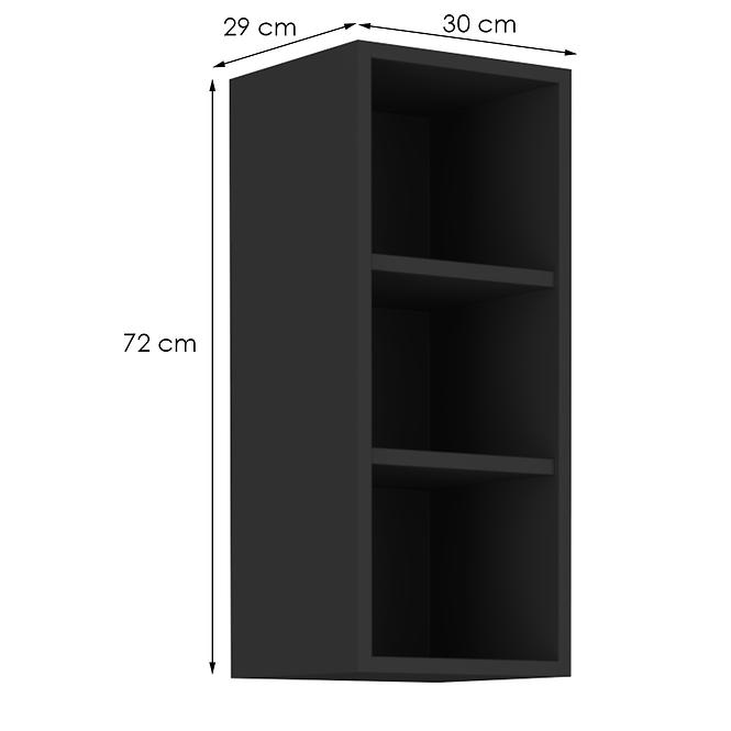 Kuhinjski ormarić Siena/Monza/Arona crni mat 30g-72 Otw