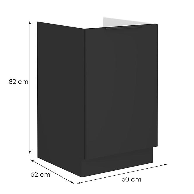 Kuhinjski ormarić Siena crni mat 50zl 1f bb