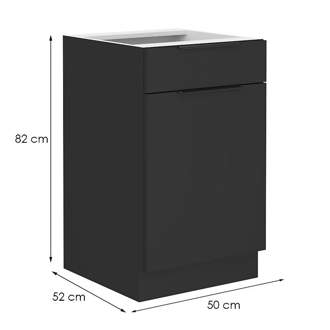Kuhinjski ormarić Siena crni mat 50d 1f 1s bb