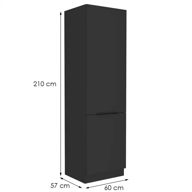 Kuhinjski ormarić Siena crni mat 60dk-210 2f,2