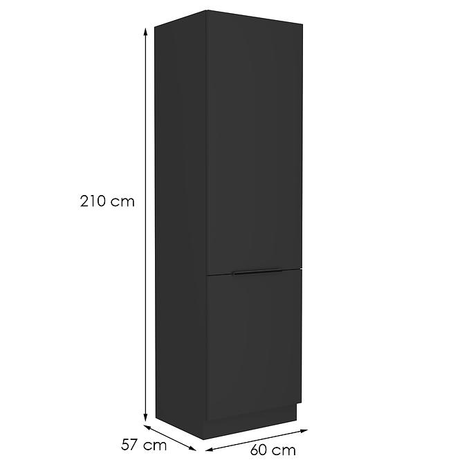 Kuhinjski ormarić Siena crni mat 60dk-210 2f